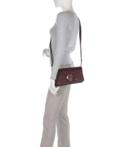 Tabby 26 Schultertasche genarbtes Leder wein