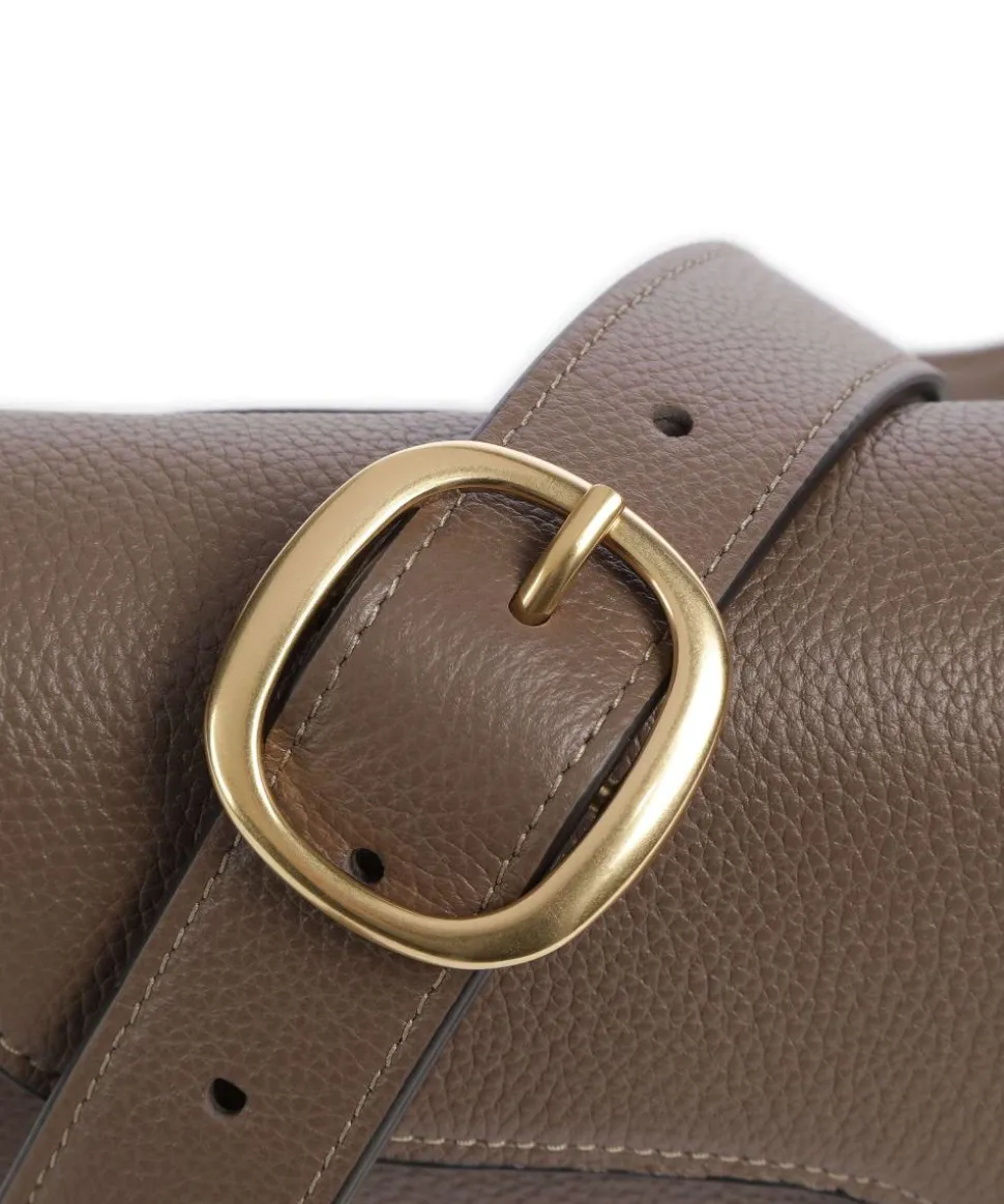 Tabby 26 Schultertasche genarbtes Leder braun