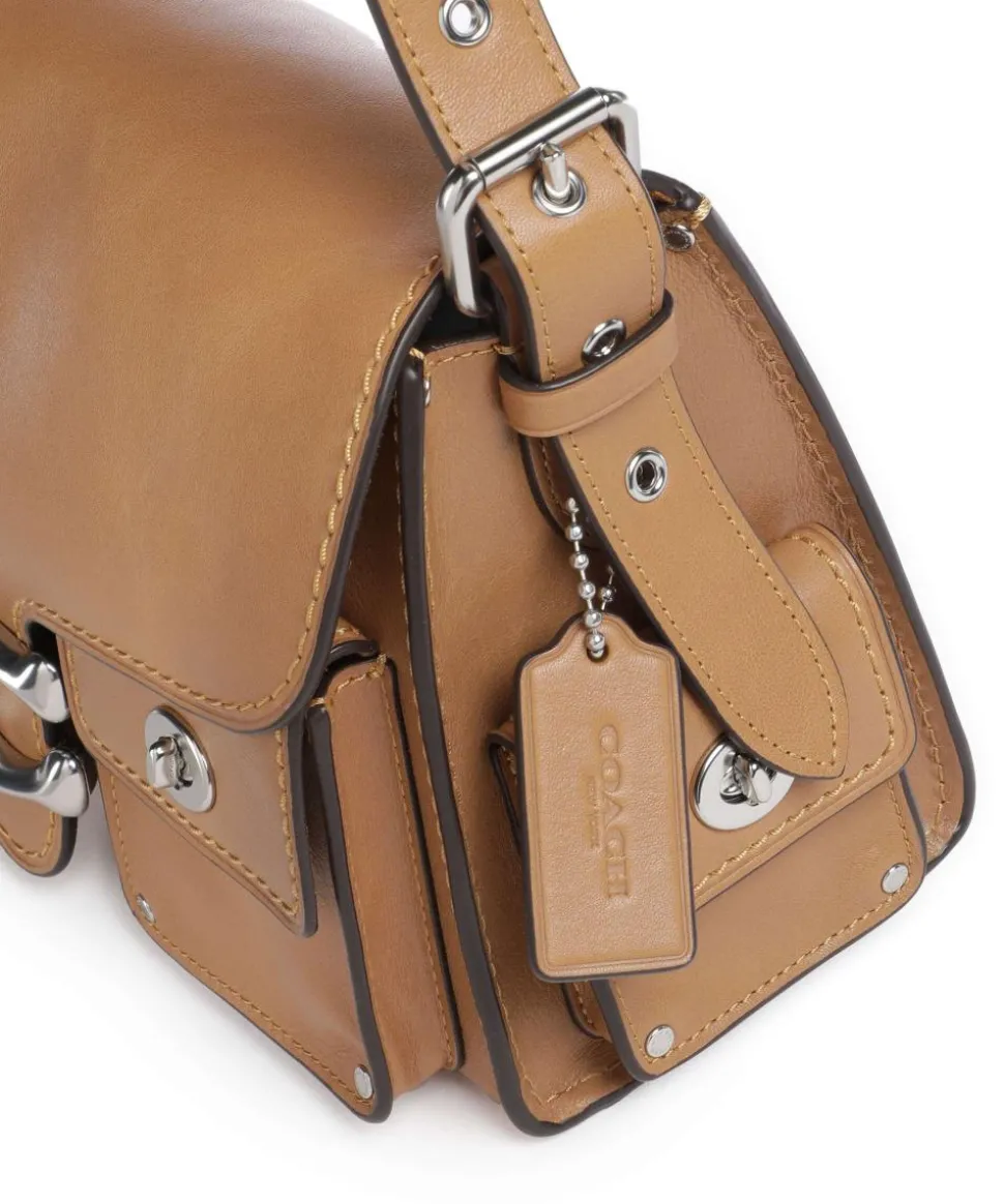 Tabby Cargo Schultertasche fein genarbtes Rindsleder hellbraun