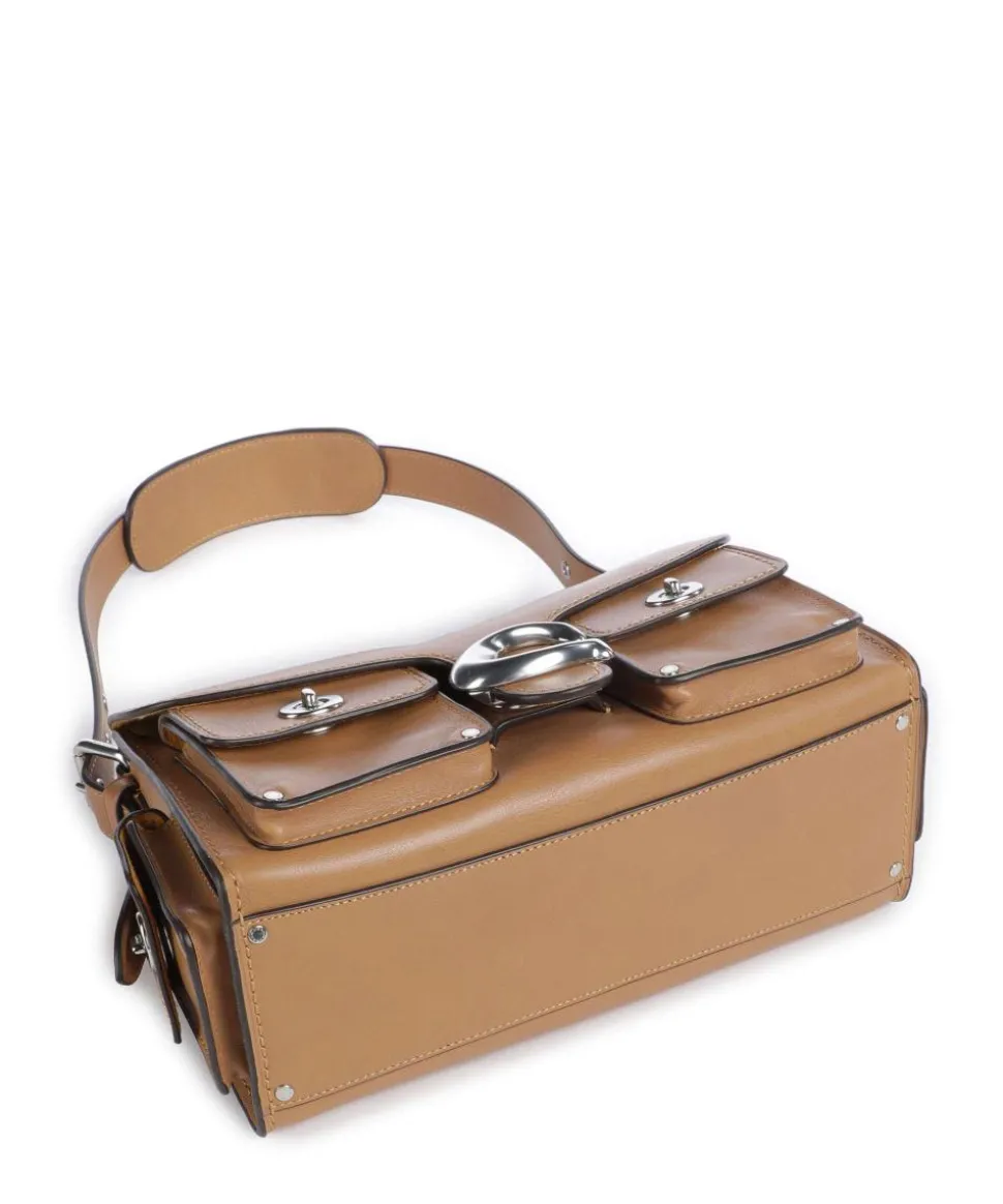 Tabby Cargo Schultertasche fein genarbtes Rindsleder hellbraun