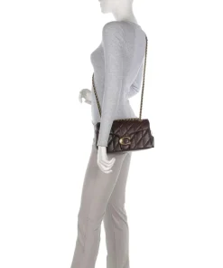 Tabby Quilted 26 Schultertasche Nappaleder dunkelbraun