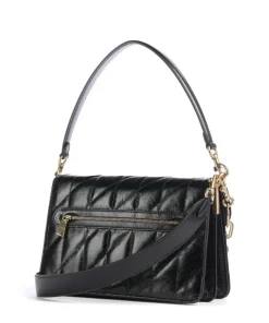 Tabby Quilted Glazed Schultertasche fein genarbtes Leder schwarz