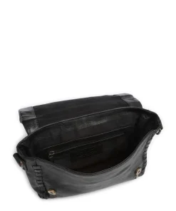 Tailors Stitch Kuriertasche genarbtes Rindsleder schwarz