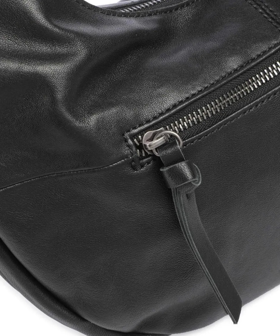 Take A Smile Beuteltasche Schafsleder schwarz