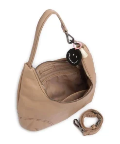 Take A Smile Beuteltasche Schafsleder hellbraun