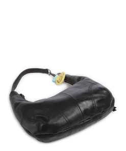 Take A Smile Beuteltasche Schafsleder schwarz