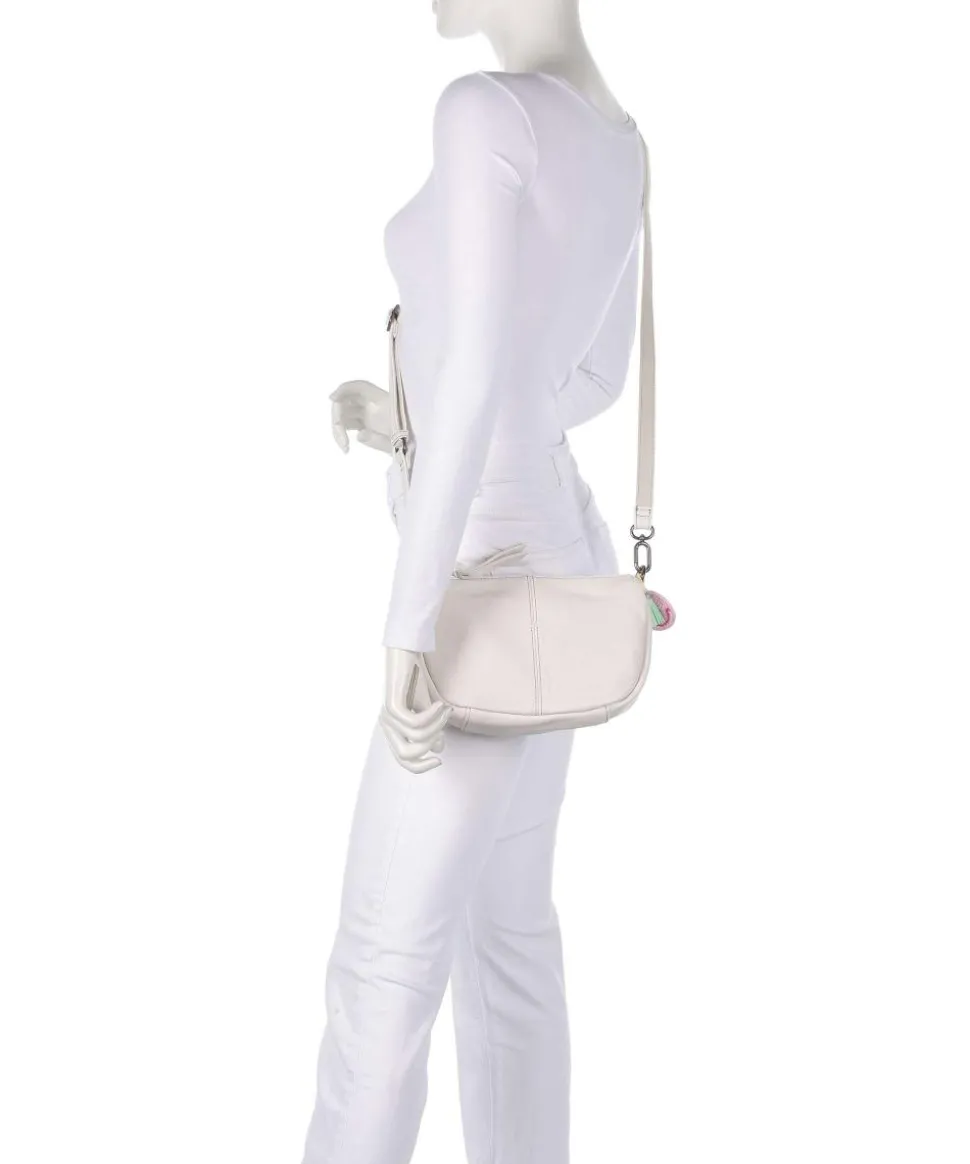 Take A Smile Umhängetasche Schafsleder elfenbein