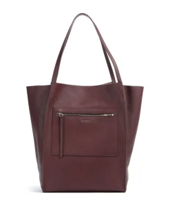 Tammila Shopper genarbtes Rindsleder bordeaux