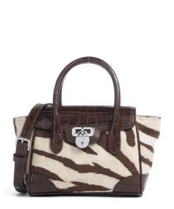 Tanner Small Handtasche Baumwolle braun/beige