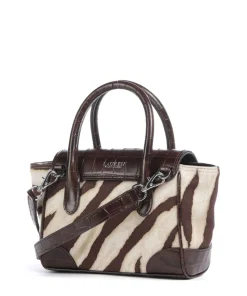 Tanner Small Handtasche Baumwolle braun/beige