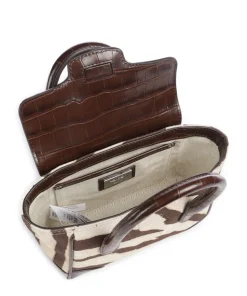 Tanner Small Handtasche Baumwolle braun/beige