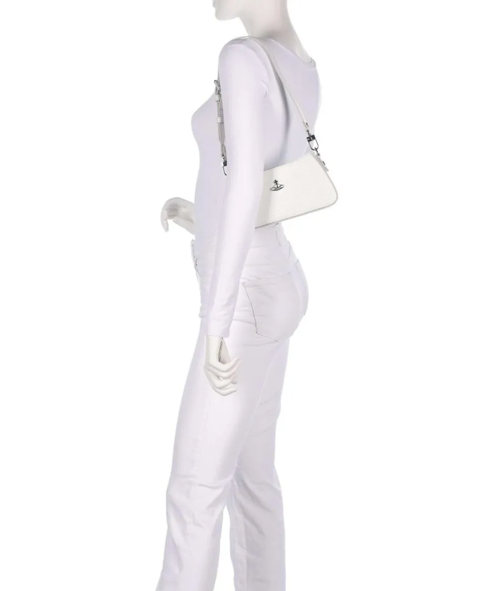 Tasha Embossed Croc Mini Schultertasche geprägtes Kalbsleder weiß