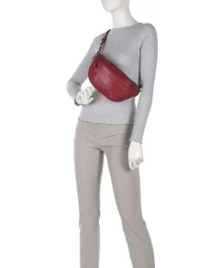 Tavia Sheep Natural Gürteltasche Schafsleder dunkelrot