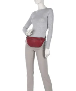 Tavia Sheep Natural Gürteltasche Schafsleder dunkelrot
