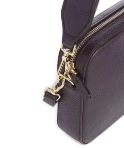 Tebe Schultertasche genarbtes Rindsleder pflaume