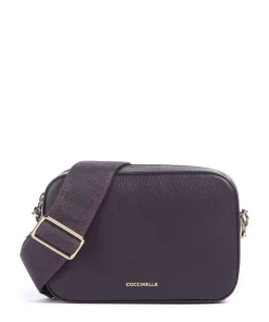 Tebe Umhängetasche genarbtes Leder pflaume