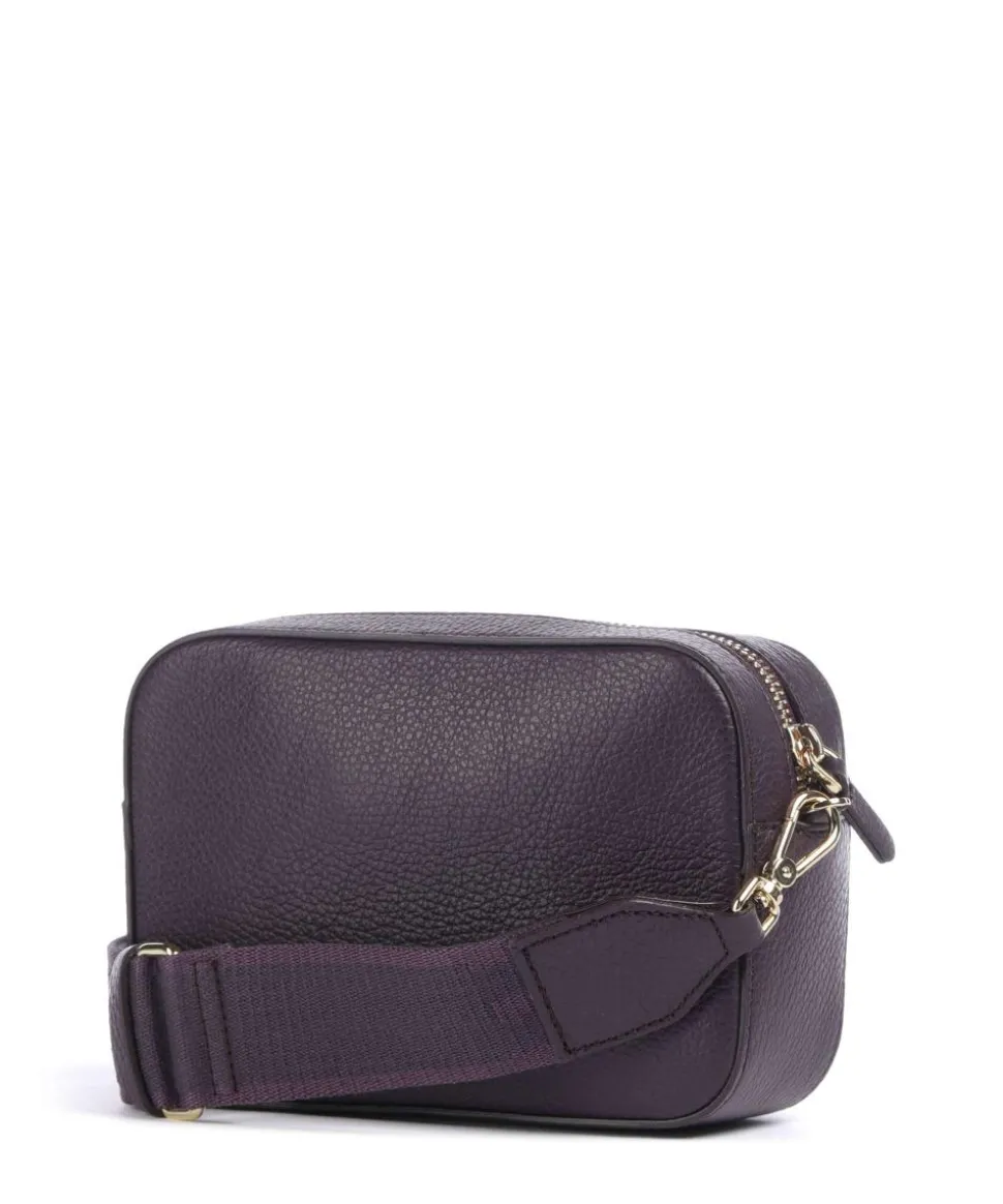 Tebe Umhängetasche genarbtes Leder pflaume