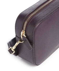 Tebe Umhängetasche genarbtes Leder pflaume