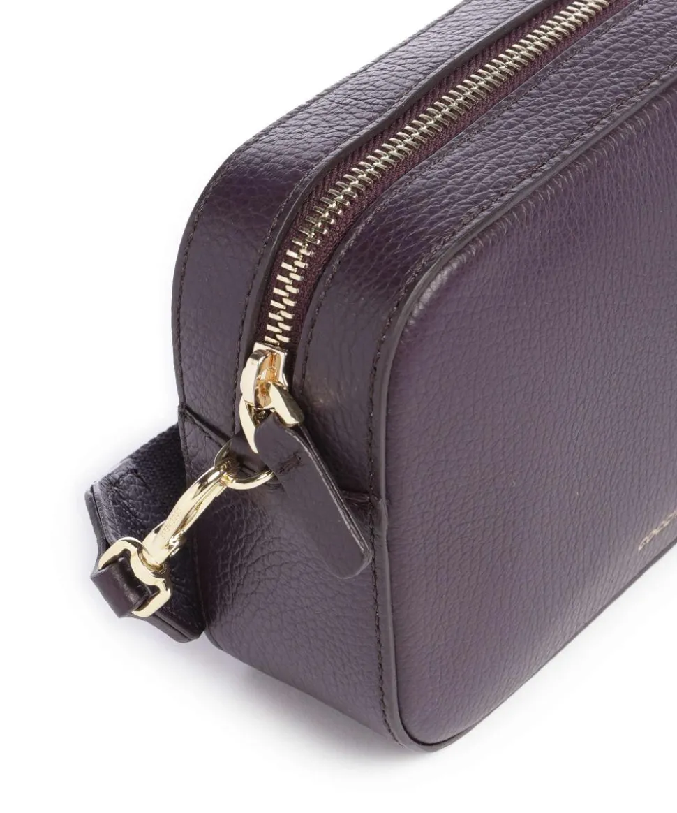 Tebe Umhängetasche genarbtes Leder pflaume