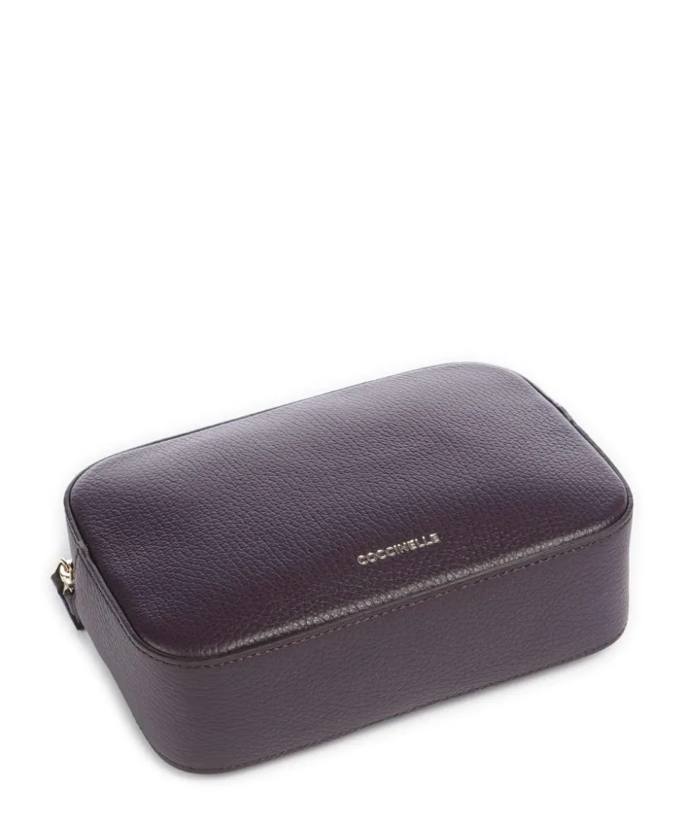 Tebe Umhängetasche genarbtes Leder pflaume