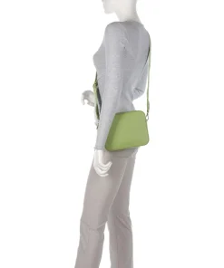 Tebe Umhängetasche genarbtes Leder grün