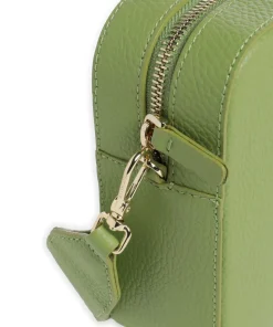 Tebe Umhängetasche genarbtes Leder grün