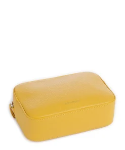 Tebe Umhängetasche genarbtes Leder senfgelb