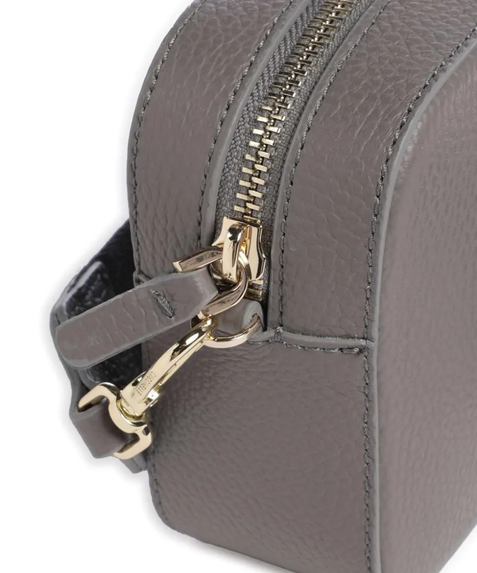Tebe Umhängetasche genarbtes Leder grau