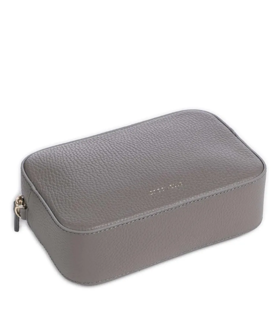 Tebe Umhängetasche genarbtes Leder grau