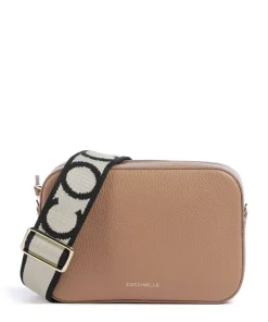 Tebe Umhängetasche genarbtes Leder hellbraun