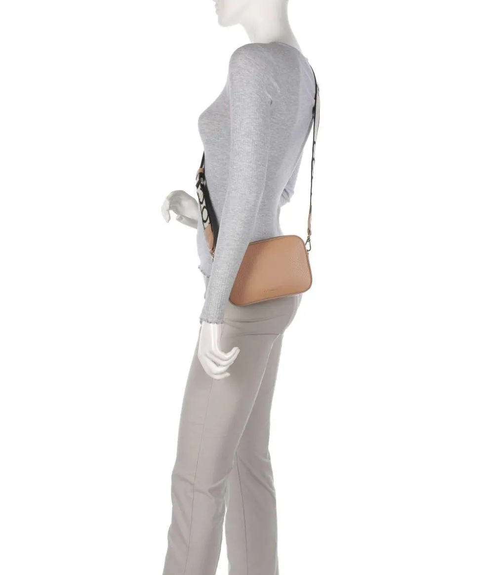 Tebe Umhängetasche genarbtes Leder hellbraun