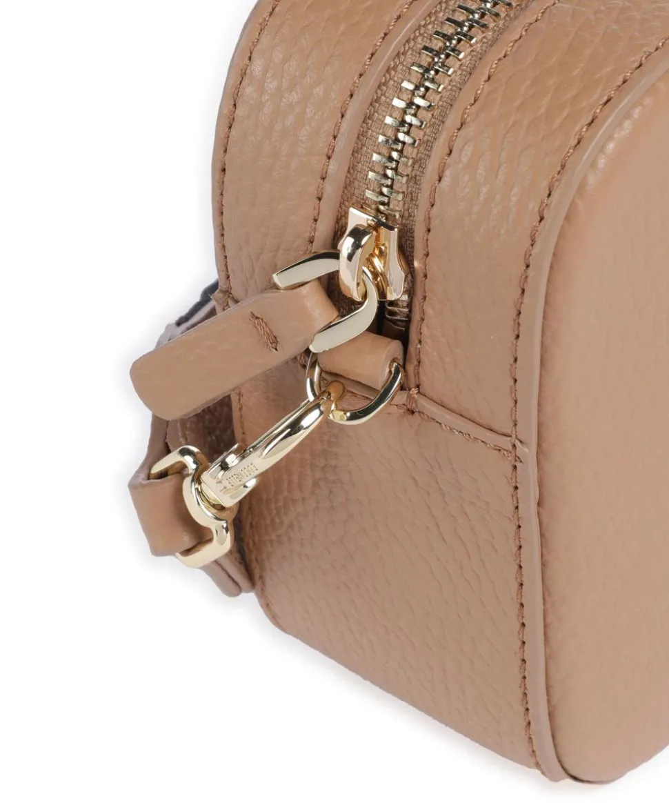 Tebe Umhängetasche genarbtes Leder hellbraun