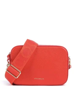 Tebe Umhängetasche genarbtes Leder orange