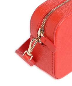 Tebe Umhängetasche genarbtes Leder orange