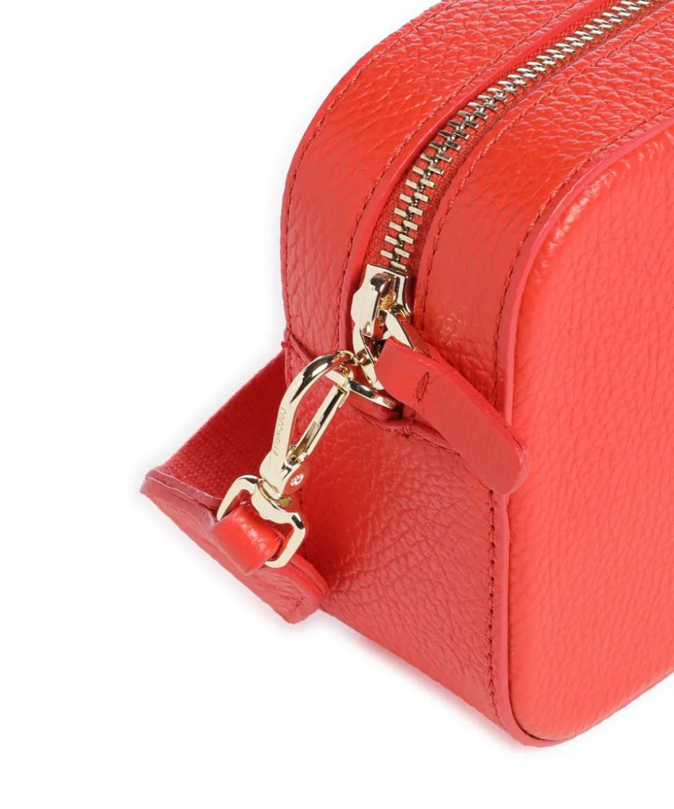 Tebe Umhängetasche genarbtes Leder orange