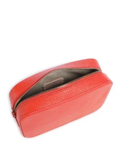 Tebe Umhängetasche genarbtes Leder orange