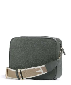 Tebe Umhängetasche genarbtes Leder dunkelgrün