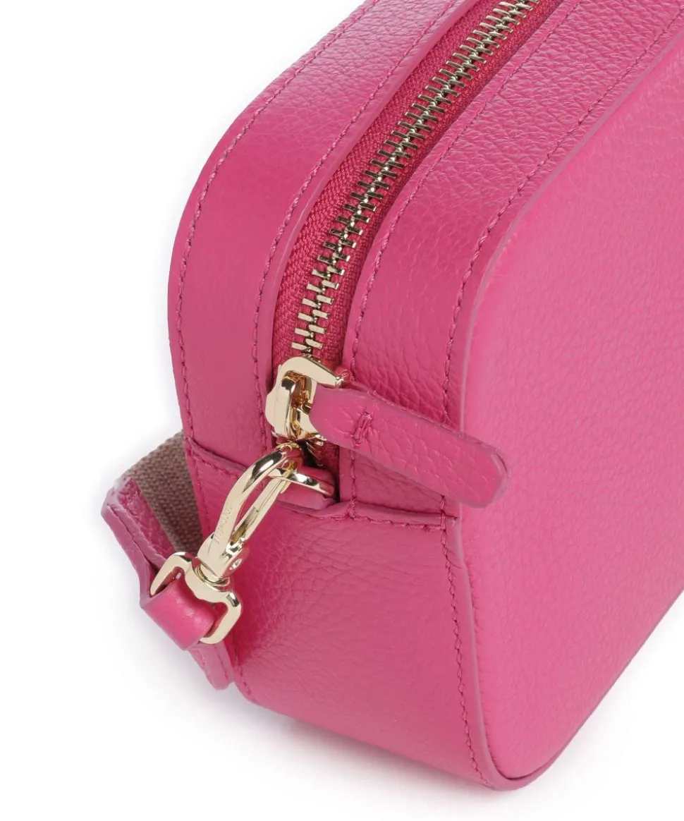 Tebe Umhängetasche genarbtes Leder fuchsia