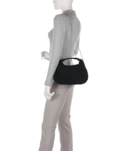 Teddy Dandy Handtasche Kunstfell schwarz