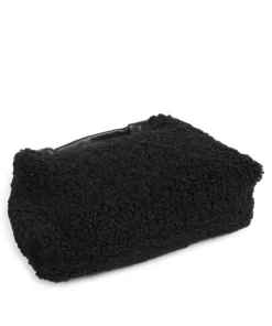 Teddy Dandy Handtasche Kunstfell schwarz