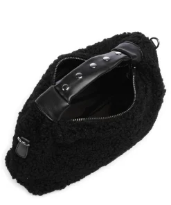 Teddy Dandy Handtasche Kunstfell schwarz