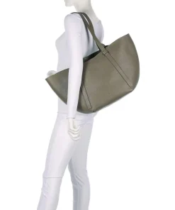 Tekla Cosmo Large Shopper genarbtes Leder taupe