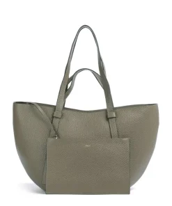 Tekla Cosmo Large Shopper genarbtes Leder taupe