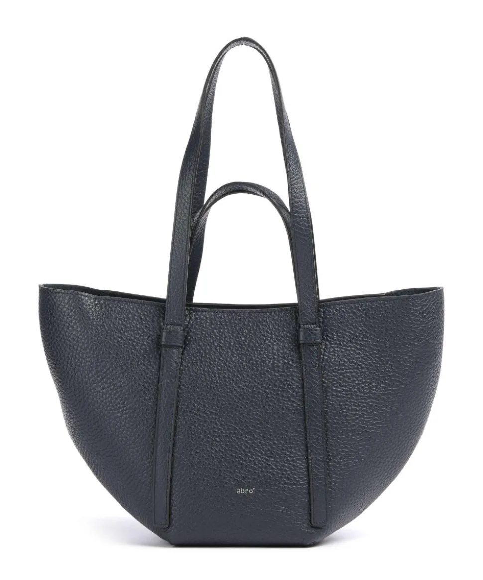 Tekla Cosmo Medium Shopper genarbtes Leder navy