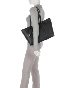 Temple Shopper genarbtes Rindsleder schwarz