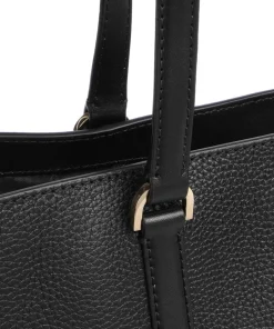 Temple Shopper genarbtes Rindsleder schwarz