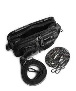 Texas Helena Umhängetasche geprägtes Leder schwarz