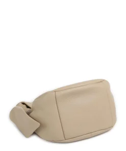 The Grove Schultertasche genarbtes Rindsleder beige