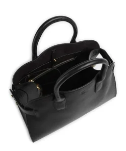 The Rathbone Handtasche genarbtes Rindsleder schwarz