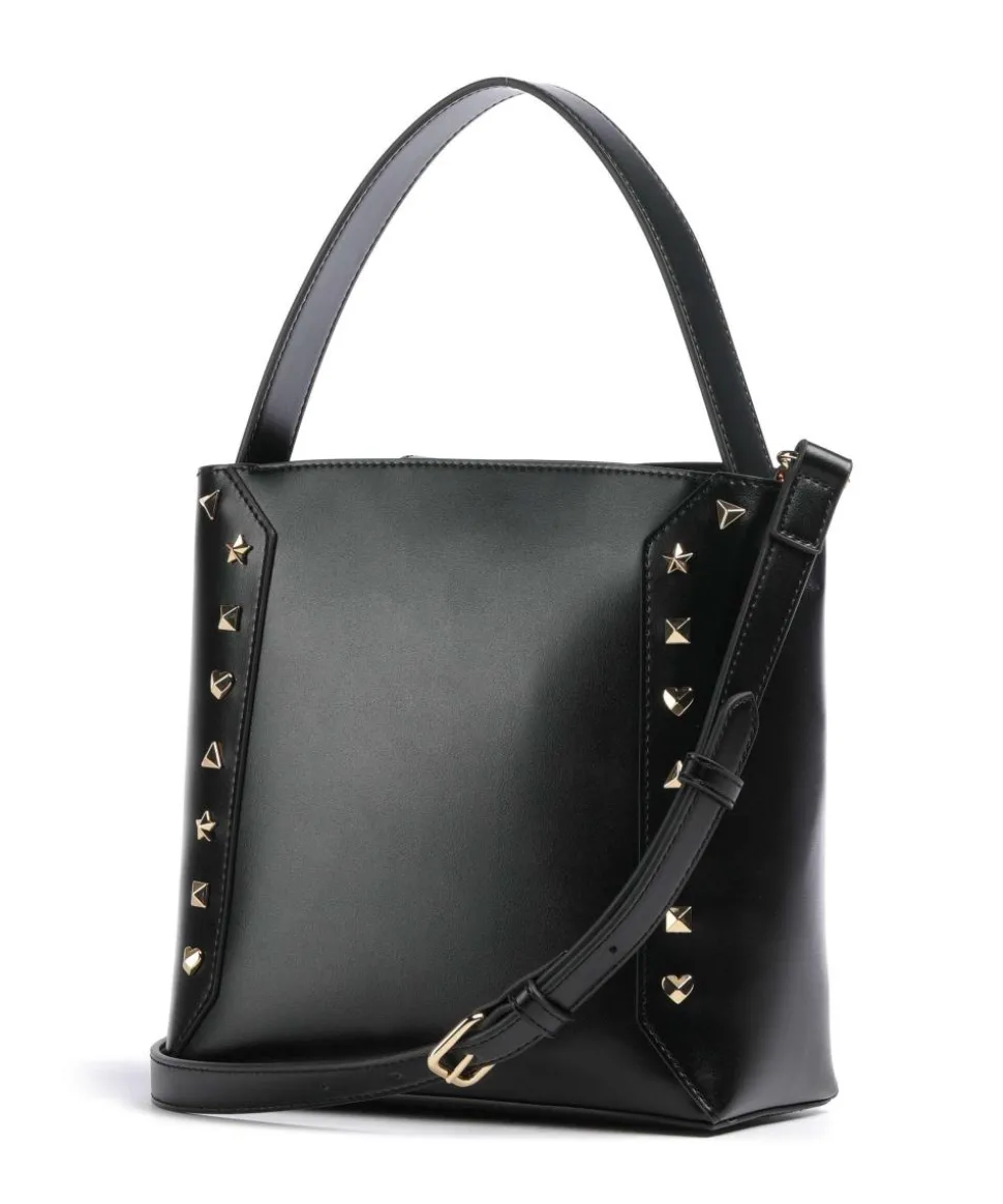 Timeless Handtasche Lederimitat schwarz